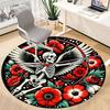 1PC Skeleton Archery Office Round Rug, Non slip, Soft and Durable Office Rug for Interior Decoration, Perfect for Office