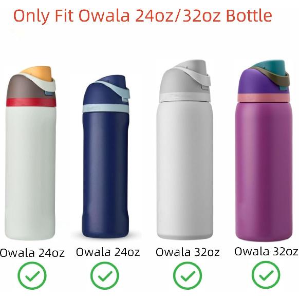4Pcs Replacement Straw Fit for Owala 24oz 32oz,Reble Drinking Straws with Cleaner Brush Compatible with Owala FreeSip Water Bottle, Cup Accessories