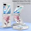 Samsung Z Flip 6 Crystal Rose Transparent Foldable Drop-Proof Case