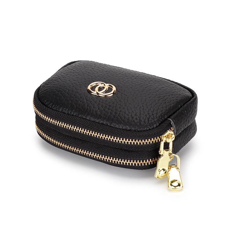 Damen Mini Clutch Geldbörse aus echtem Leder - Koreanischer Stil Mode Tasche für Lippenstift und kleine Gegenstände