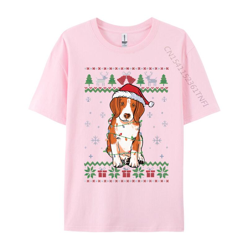 Beagle Christmas Ugly Dog Lover Tshirts Print Men TShirt Fashion Design Tops Tee Black Shirt Graphic Tees