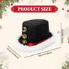 Christmas Top Hat Plush Trim Funny Santa Cap Lightweight Costume Hat for Masquerade Nightclub Festive Event