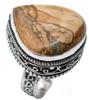 Crazy Lace Agate Natural Gemstone Silver Plated Ring US Size-7 A 302
