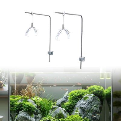 2 Pieces Adjustable Aquarium Light Holder Bracket, Aluminum Alloy Tank for Marine Tanks