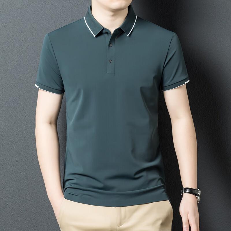Yiliteng Herren Business Casual Kurzarm Poloshirt