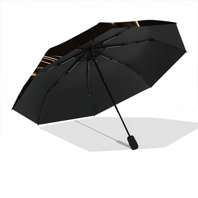1pc Lion Head Automatic Folding Umbrella Durable Iron Frame,All Seasons Home Travel Outdoor Multifunctional Umbrella Yy251115074