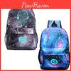 To Listening Music People Prints Luminous Backpack Colorful Schoolbag Bag Unisex