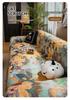 Camellia White Feather Non-slip Luxury French Sofa Throw Blanket
