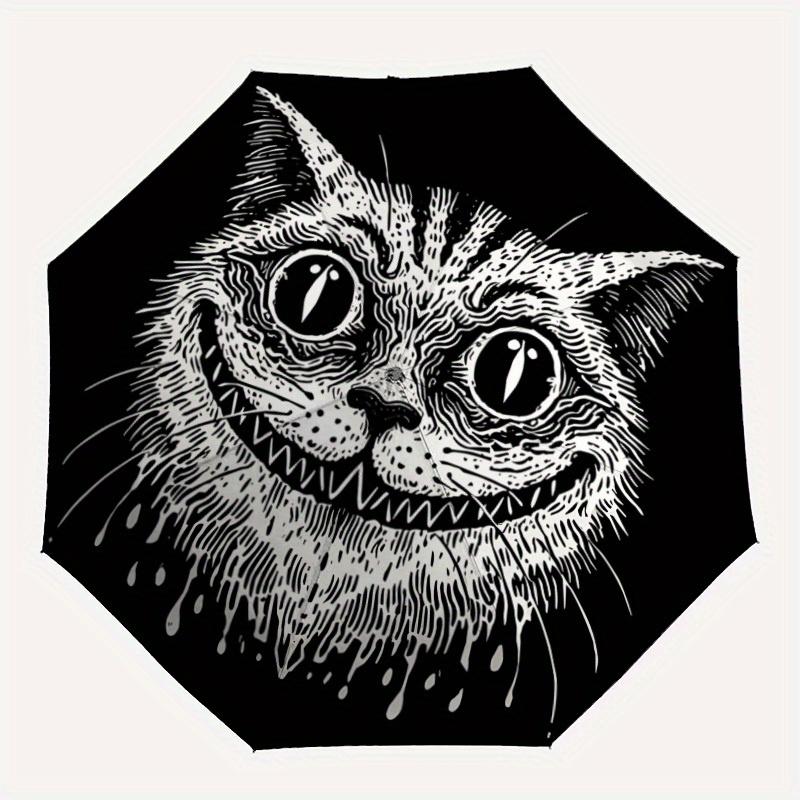 

1pc Whiskers Whimsy Automatic Open/close Umbrella, 8-Rib sturdy structure, Portable Travel Umbrella, Parties, Everyday Use, Outdoor Accessor