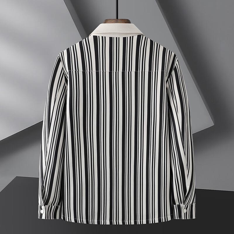 Men's Oversized Striped Casual Jacket