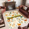 Floral Theme Crystal Velvet Rug Personalized Custom Name Text Soft Floor Mat Home Decor