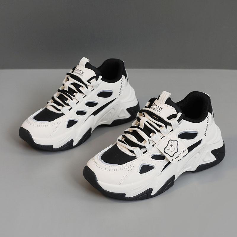 

QZH808 new board shoes 2025 summer and autumn casual mesh color matching thick sole wear-resistant student versatile college style 35