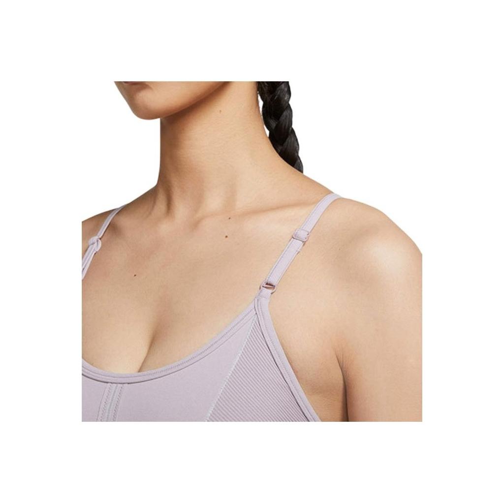 Nike Yoga Dri-FIT Indy Low Support Running Yoga Sports Tank Top Women Tops Fog-Purple Red DD1184-501