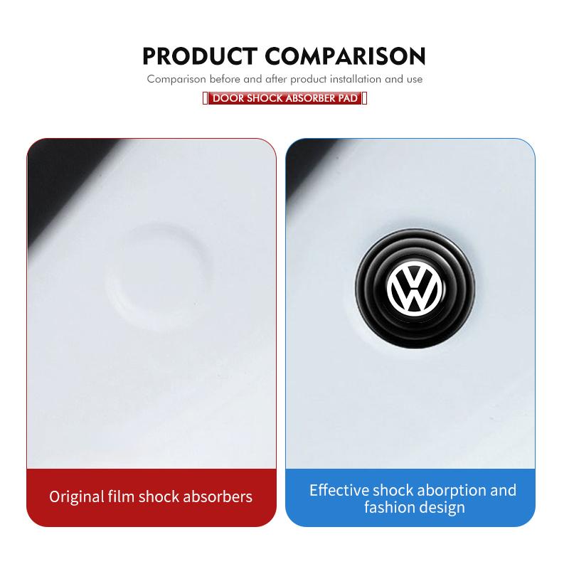 Valve Stems Caps For Volkswagen VW Car Door Protector Sticker Absorbing Noise Gaskets Protector Golf 4 5 6 7 Polo Jetta Sagitar zl2