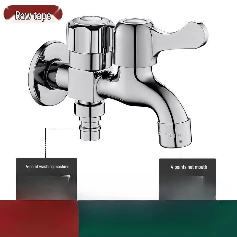 TLXT Dual Outlet Washing Machine Faucet