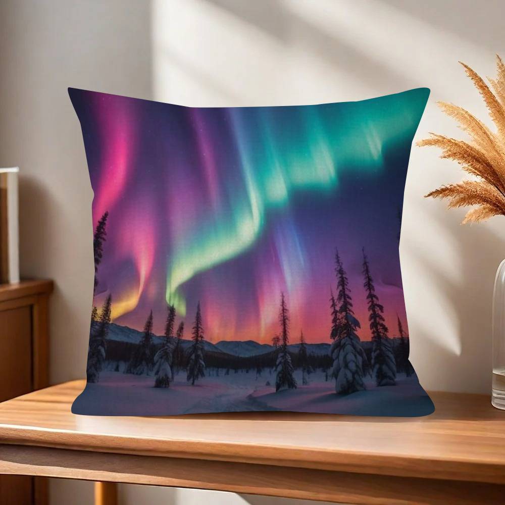 Nature Aurora Beauty  Personalized Pillow Cover Kids Bedroom Wild Party Decor Pillowcase Kid Birthday Shower Gift