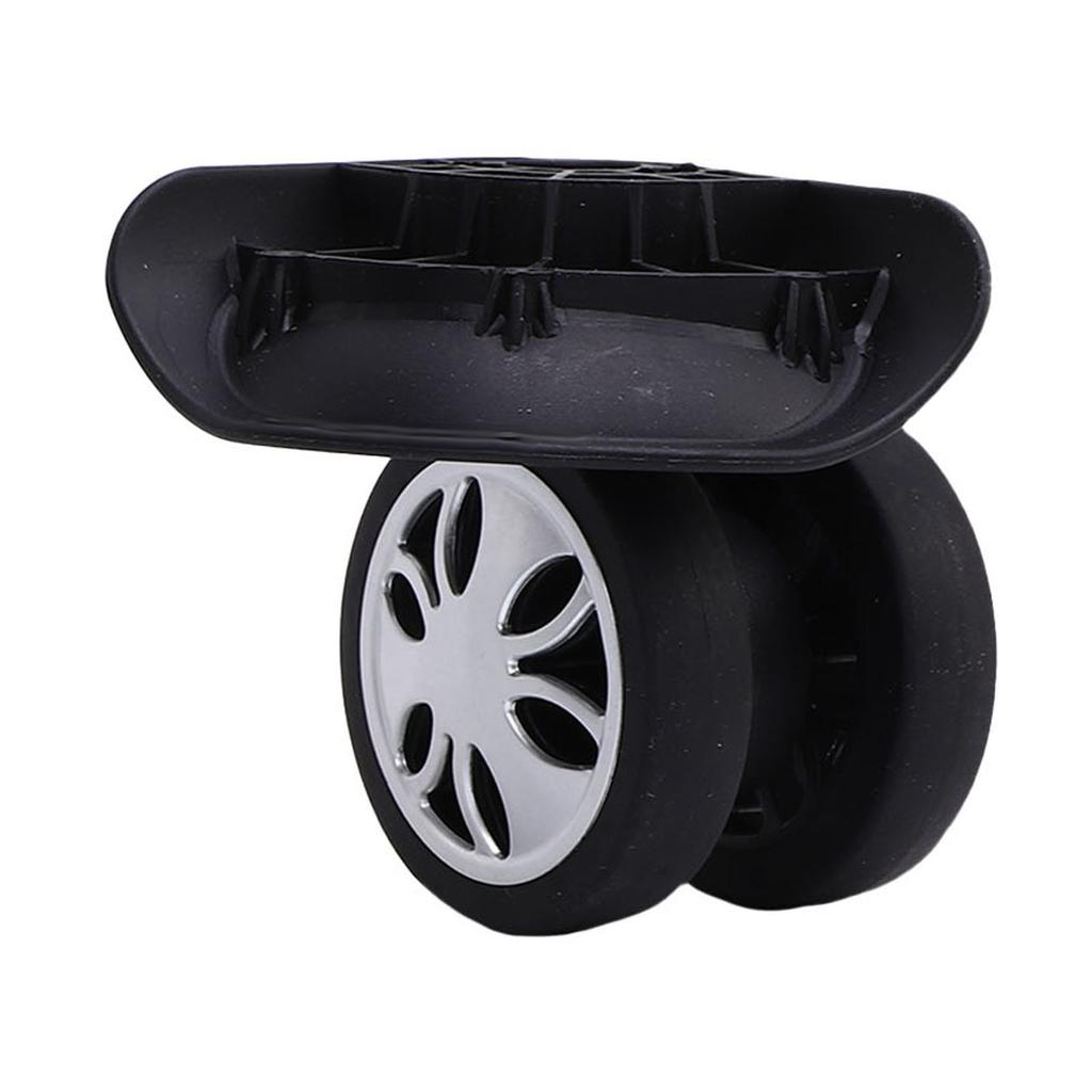 1 Pair Luggage Suitcase Wheels ABS Silent Universal Travel Suitcase Replacement Casters Wheels for DIY Repair