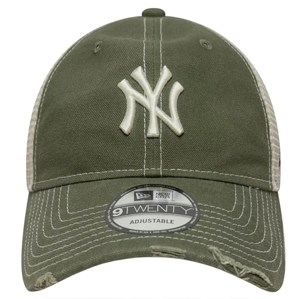New Era 9TWENTY Trucker MLB Cotton Canvas New York Yankees Cap, Unisex green Cap