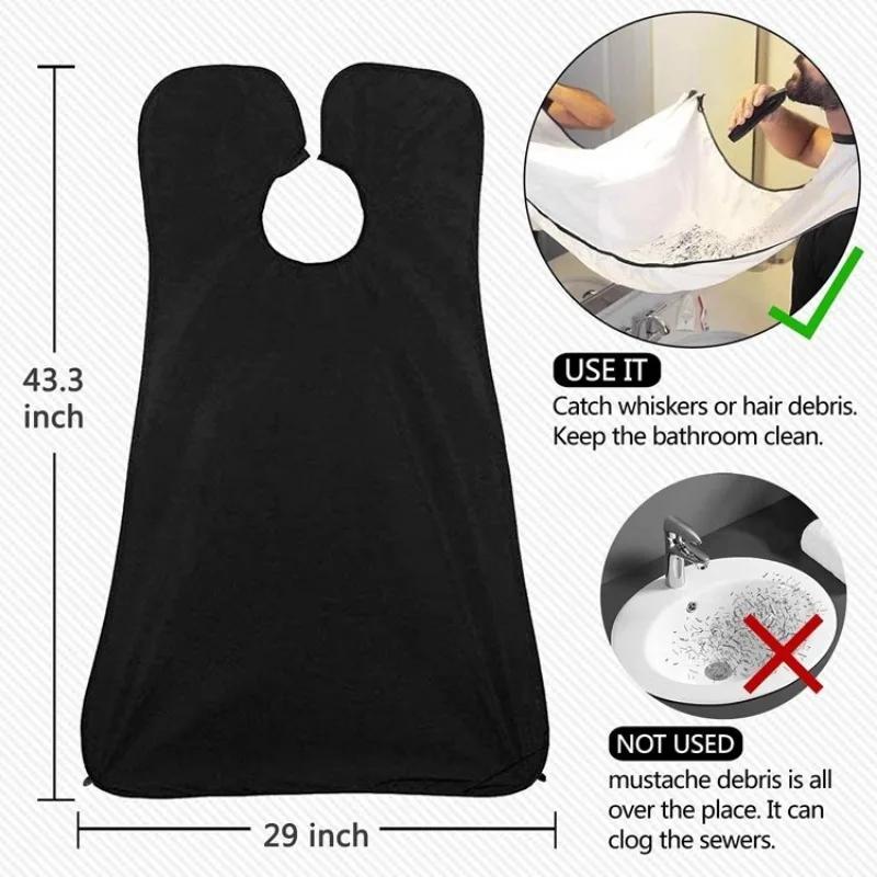 Men's Bathroom Shaving Aprons Waterproof Universa Beard Shaving Apron Adult Bibs Hairdresser Bathroom Cleaning Gift for Men