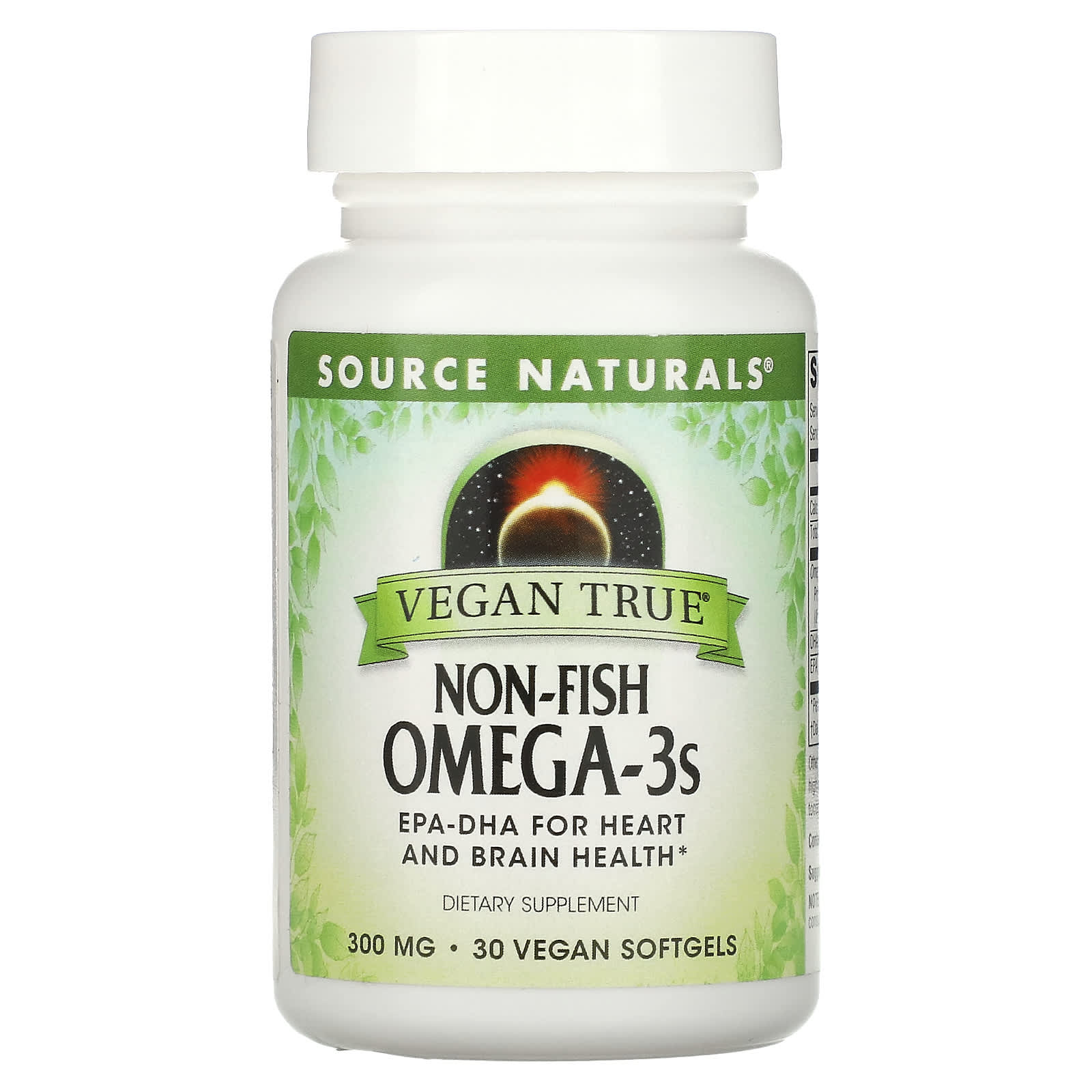 

Source Naturals, Vegan True, Non-Fish Omega-3s, 300 mg, 30 Vegan Softgels