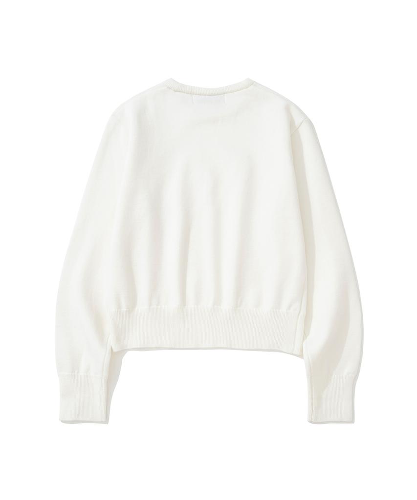 KNITTED (W) Basic Essential Washable Round Knit Ivory