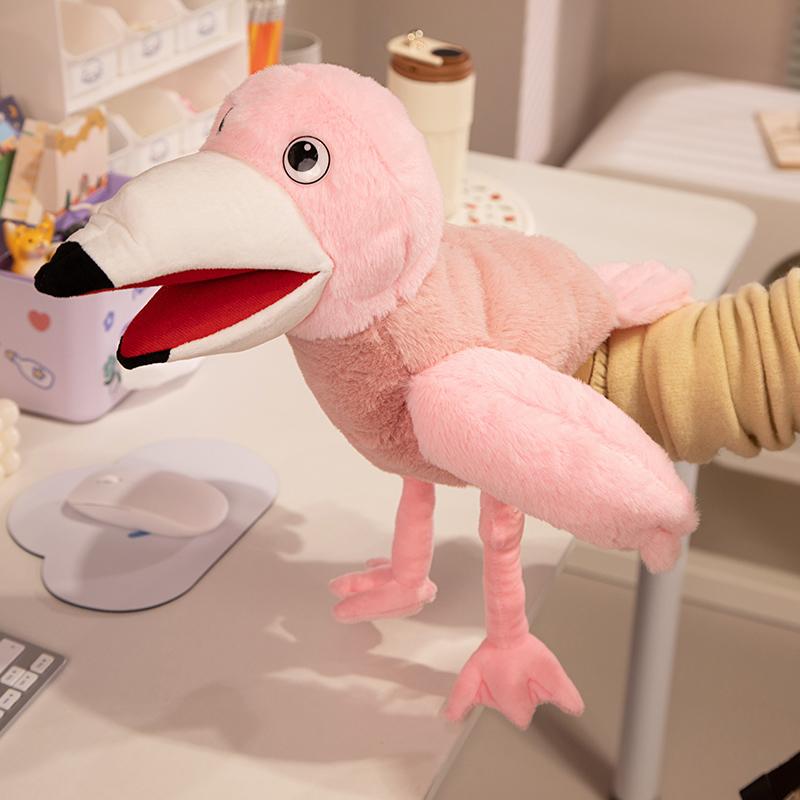 New 6 Style Toucan Hand Puppet Plush Toys Kindergarten Performance Hand Control Toucan Parrot Bald Eagle Peacock Owl Flamingo
