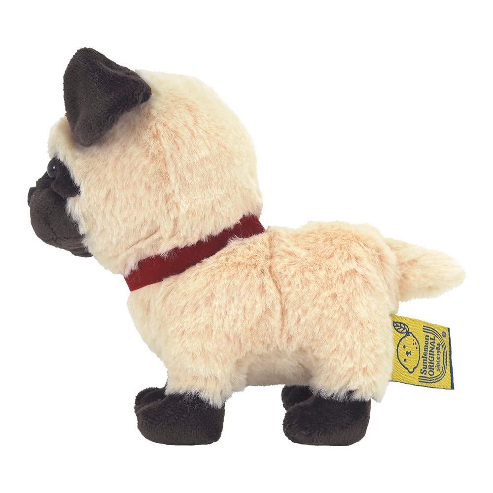 Sunlemon Pups Pug Beige S 14 X 5.5 X 16cm Stuffed Animal Dog P-4272