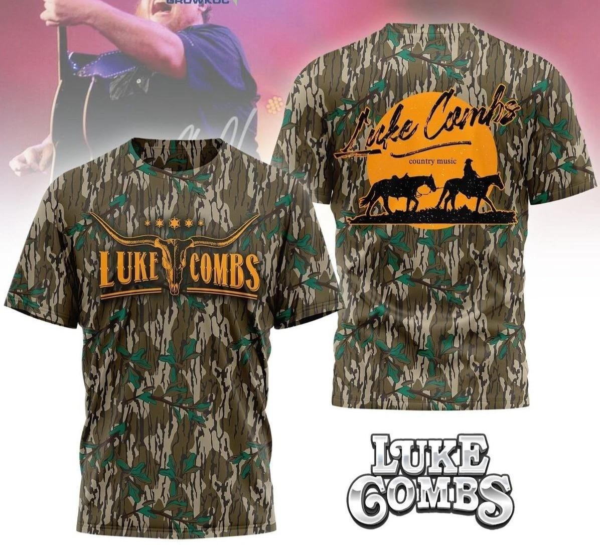 Luke Combs Country Music T-Shirt AOP 3D S-5XL Gift For Fan Shirt PP2670 XL