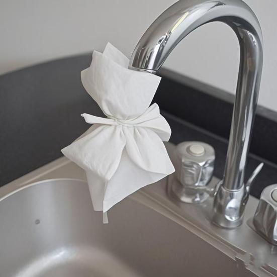 Universal Faucet Water Filter Bag Non-Woven Fabric High-Density Sediment Remover for Tap Water Rust & Particles Anti-Splash Soft Flow Faucet Cover