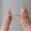 Very Fine and Shiny Embroidered Line Ring, Fine Diamond, 18K Gold Plated Ring, INS Fashionable Personality Simple Index Finger Ring
