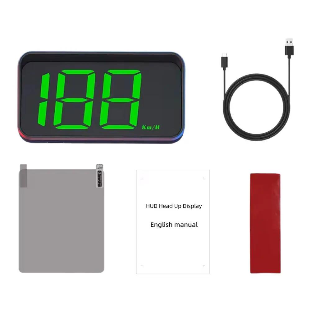 GPS Speedometer HUD Digital Head Up Auto Electronics Projector Projection Meter Windshield Car Glass On Speed Clock B5J1