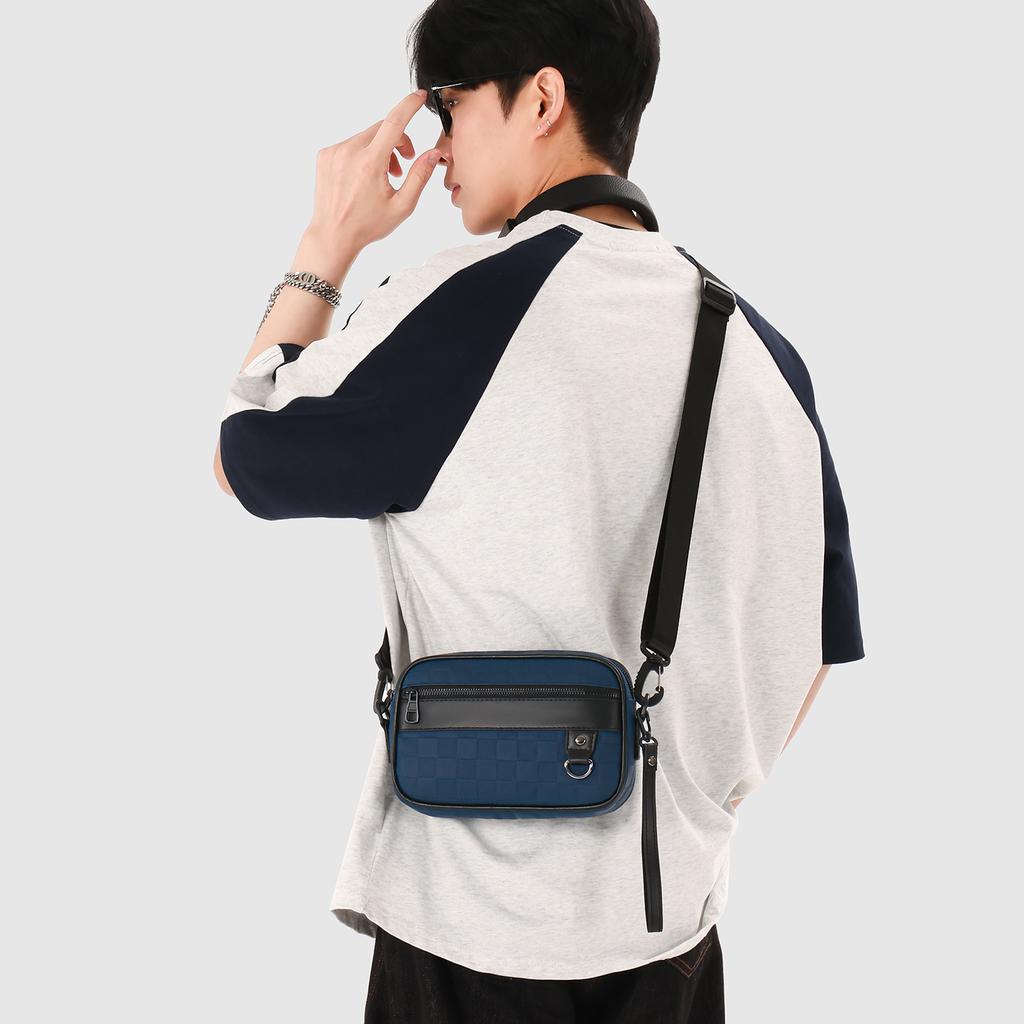 Men's Business Crossbody Bag – Soft PU Leather Shoulder Bag with Adjustable Strap for Work & Travel