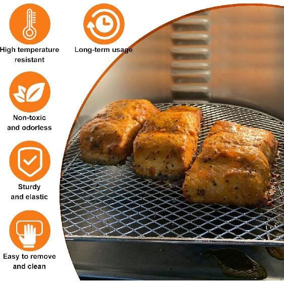 Air Fryer Rack for Oven, 3 PCS Air Fryer Oven Accessories Dehydrator Rack Replacement Tray Cooling Racks for Chefman 6.3 Qt Air Fryer, Power XL