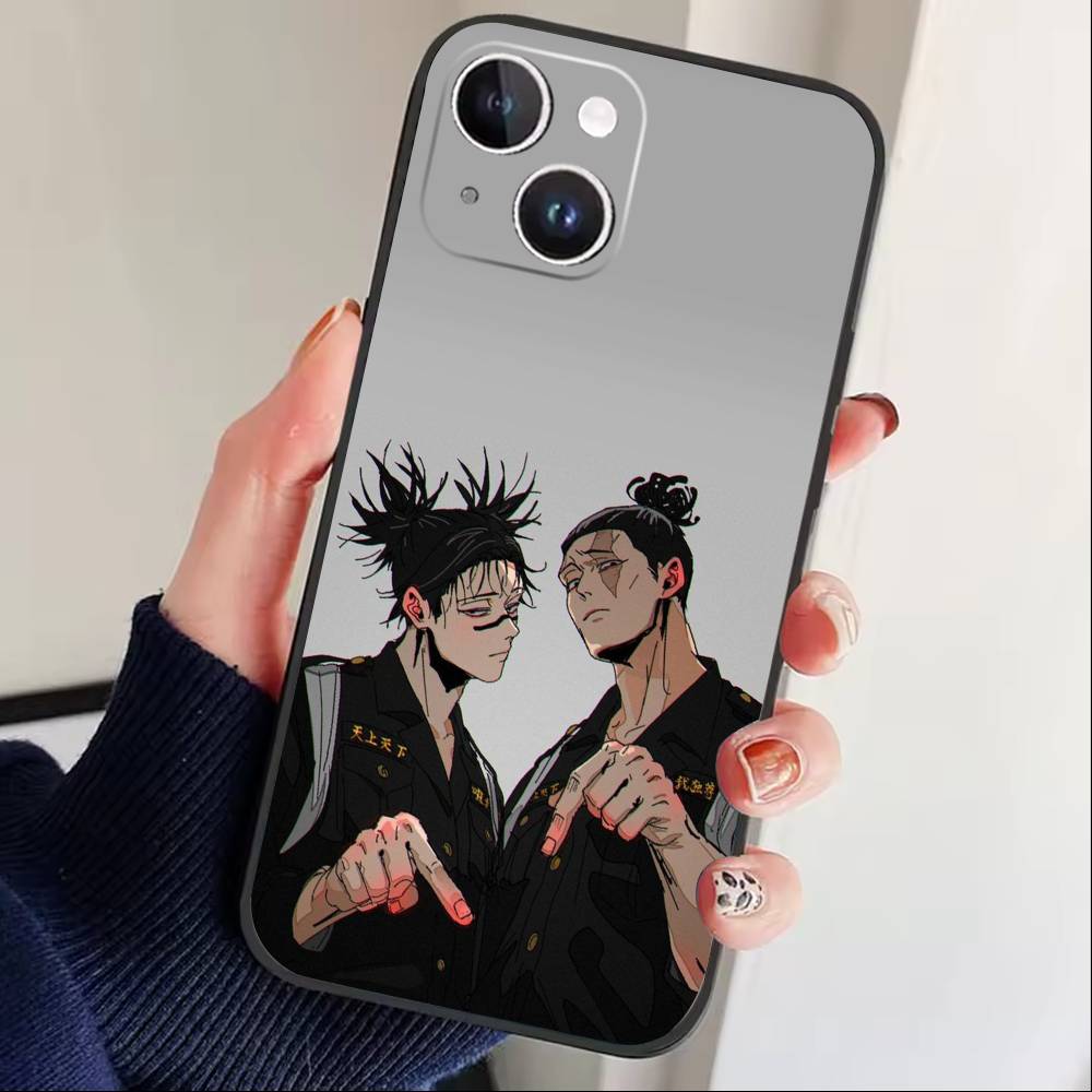 Jujut-su I-Ichiji H-Kaisen Phone Case For iPhone 16,15,14,13,12,17,Pro Max,Plus Silicone Black Case