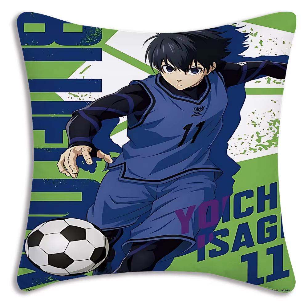 Anime Blue Lock Pillow Covers Cartoon Sofa Living Double-sided Printed Square Pillow Bedroom Room Decoration Pillowcase Gift