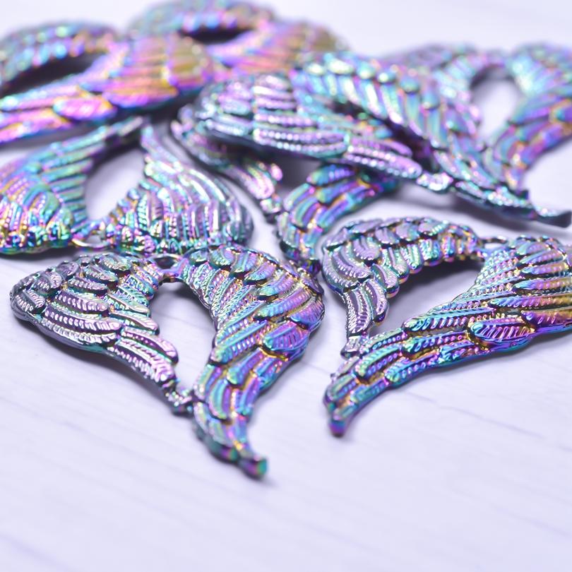 2Pcs Rainbow Animal Charms For Jewelry Making Supplies Elephant Leopard Butterfly Charm Pendant Handmade Accessories Fatima Hand