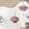 Simulated Flower Basket Decoration Flower Basket Spring Simulated Flower Decoration