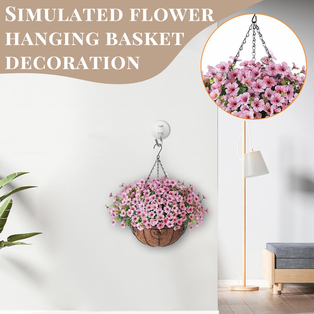Simulated Flower Basket Decoration Flower Basket Spring Simulated Flower Decoration