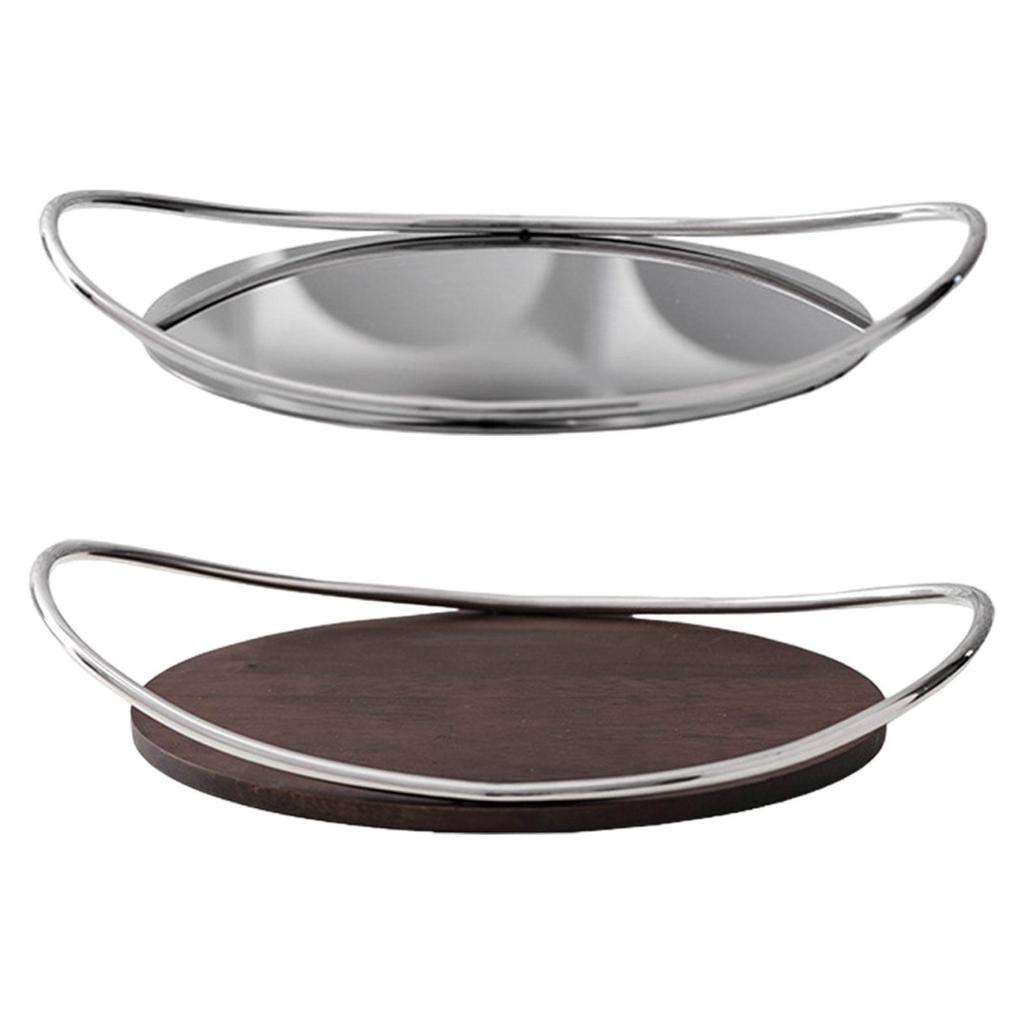Mirror Serving Tray Meal Platter Food Storage Organizer for Office Wedding Home Birthday Housewarming