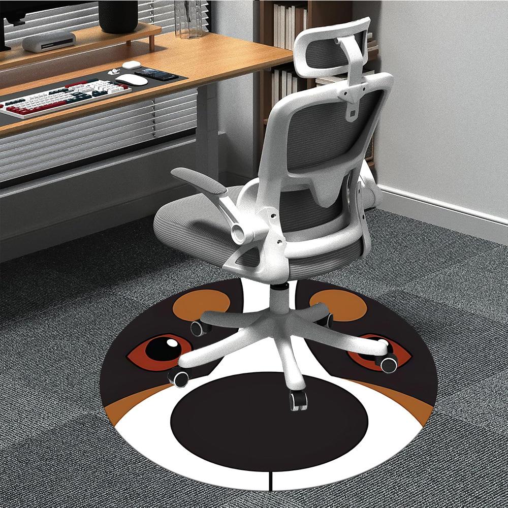 

1PC Dog Office Round Area Rug, Indoor Mat Suitable ForOffice, Under Office Chairs Bedroom Living Room Home Decor, Room Deco, D013 80cm by 80cm