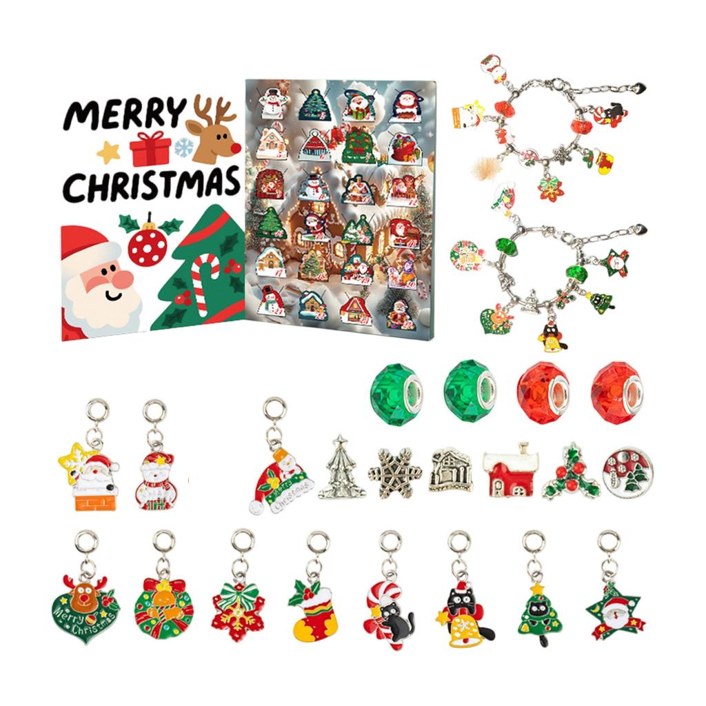 The 24-grid Calendar Arrival Series Of Bracelet Accessories Christmas Surprise Blind-box