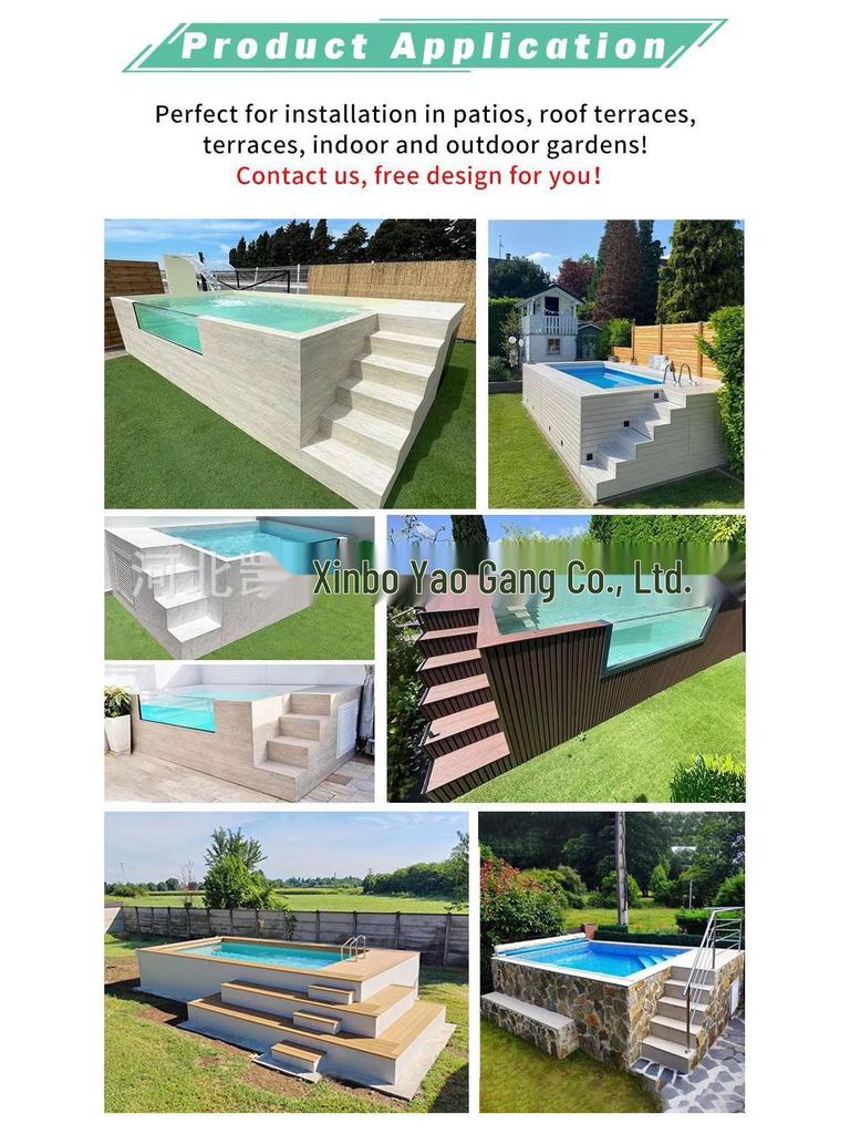 Compact Movable Fiberglass Swimming Pool for Outdoor Homestay or Garden Villa