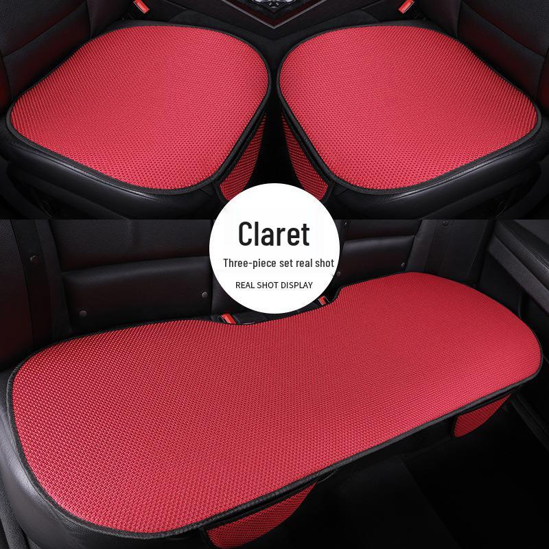 Cross-Border Summer Ice Silk Car Seat Cushion Set - 3-Piece, Cool, No Backrest
