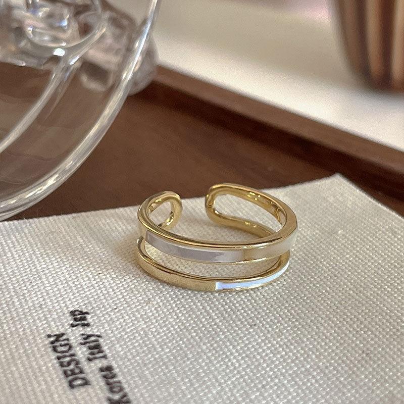 

Korean Blue Opal Stone Rings For Women Fashion Jewelry Simple Irregular Open Ring Girl Aesthetic Finger Ring Party Luxury Gift