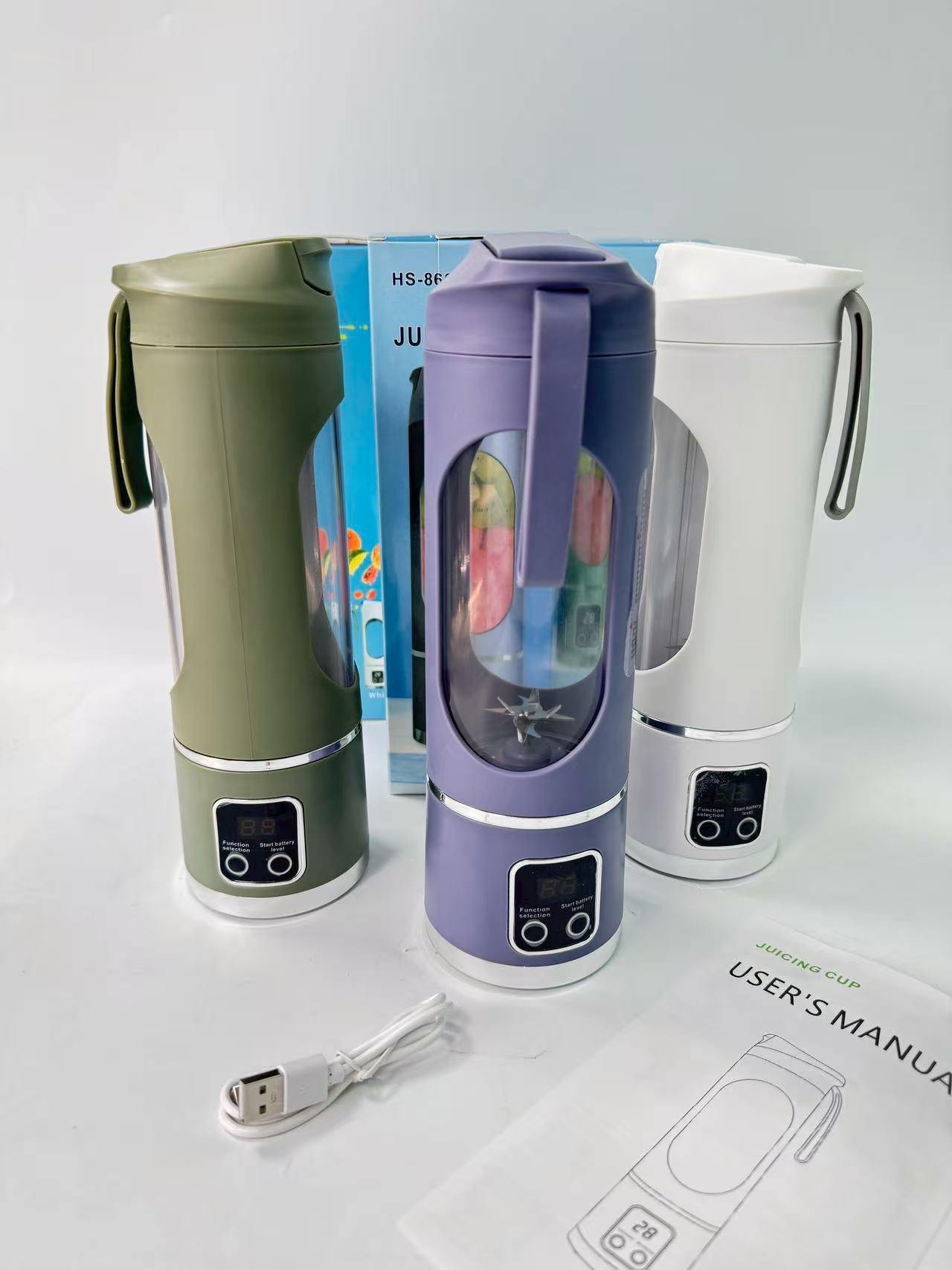 Fully Automatic Portable Juicer Cup: Large Capacity, Ice-Crushing, USB Rechargeable for Travel. High-speed juicer cup (10 blades) белый
