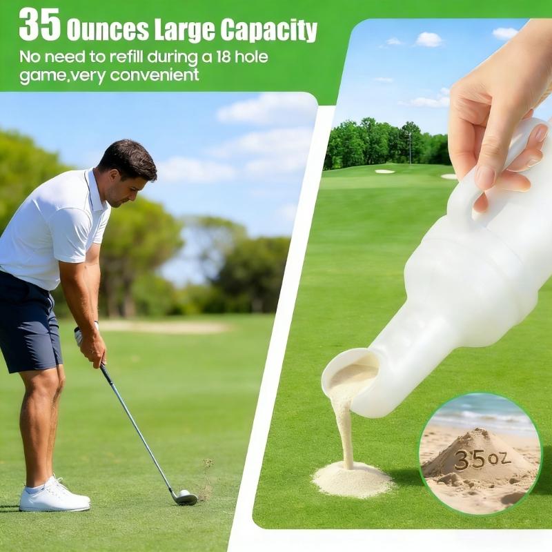 Spacious Golf Cart Sand Bottle with Handle for Easy Sand Dispensing Includes Shock Absorbent Base Mounting Hardware