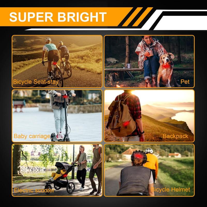 Bike Tail Light USB Rechargeable Bicycle Bike Rear Light Waterproof Safety Warning Back Lights for Night Riding Mountain Bike Accessories