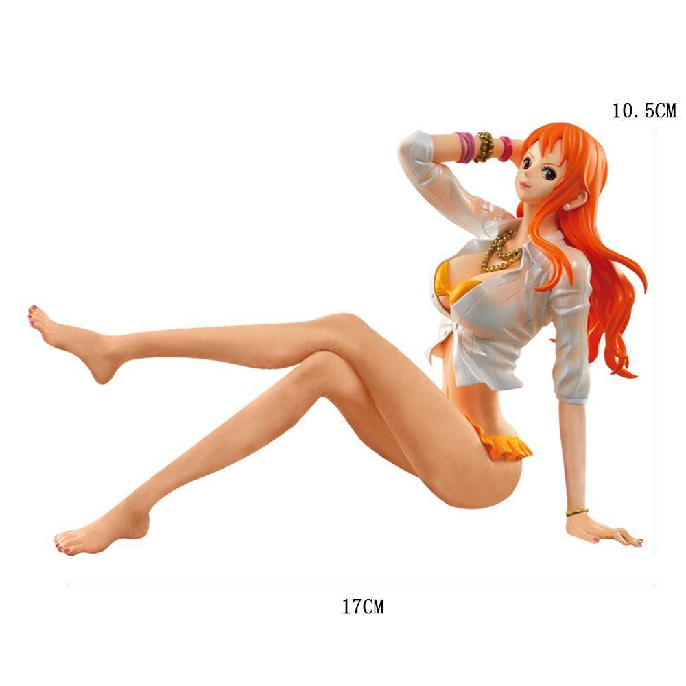 Anime One Piece Sexy Nami Figur Prinzessin Sitzende Version. PVC-Figuren Modellspielzeug Autozubehör Autodekoration