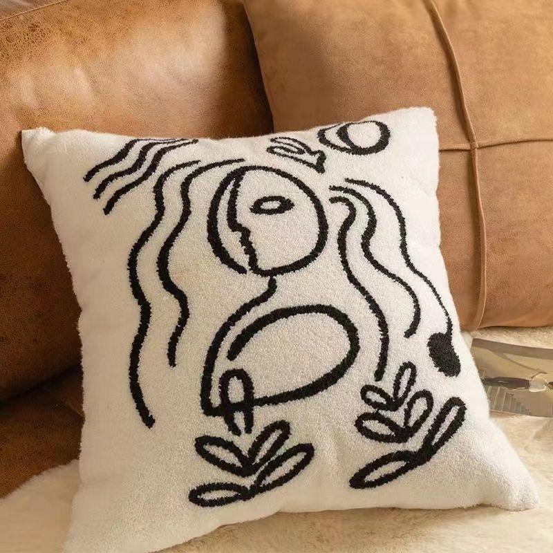 Nordic Retro Houndstooth Sofa Cushion Pillow for Living Room or Bedroom