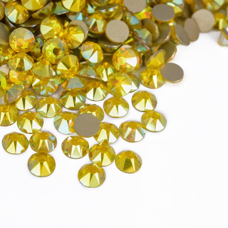 16 Cut Sides Eight Big And Eight Small Imitation Austrian Flat Bottom Drill Nail Drill Ab Color Diy Mobile Phone Case Glass Accessories Rhinestone